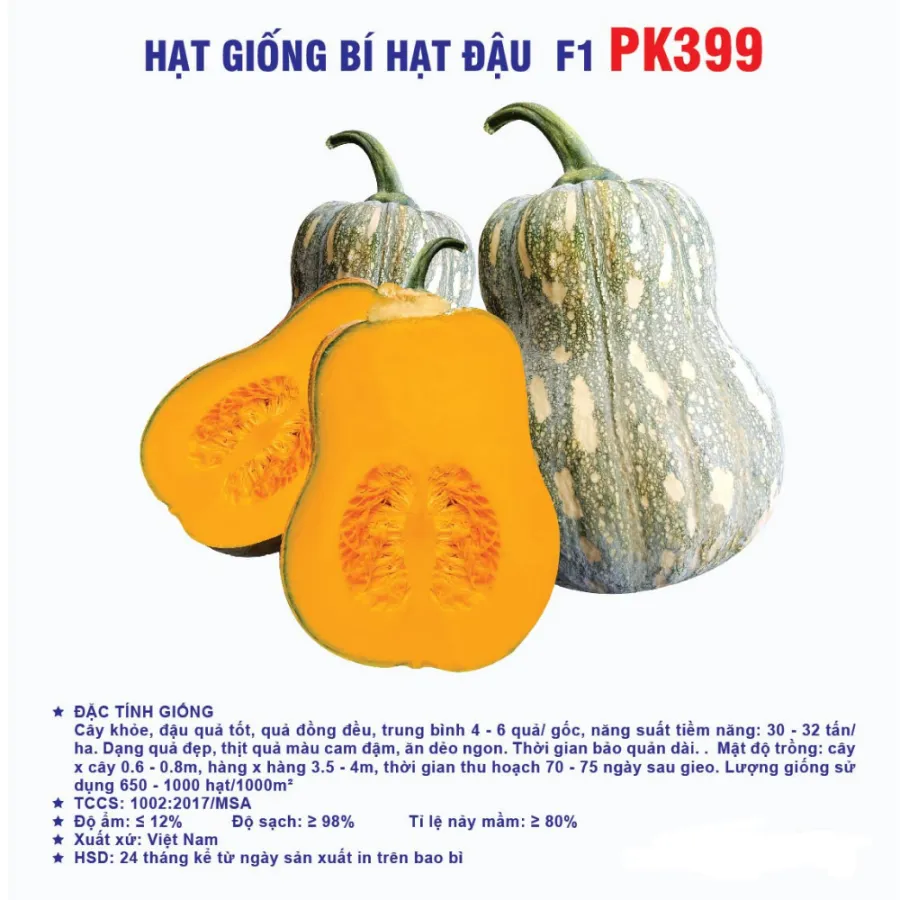 Hạt giống Bí đậu lai F1 PK399